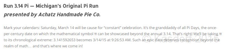 2015-03-14 Pi 5K 0015.jpg - The first (only) Pi run on 3.14.15 at 9:26.53 am... with PIE!